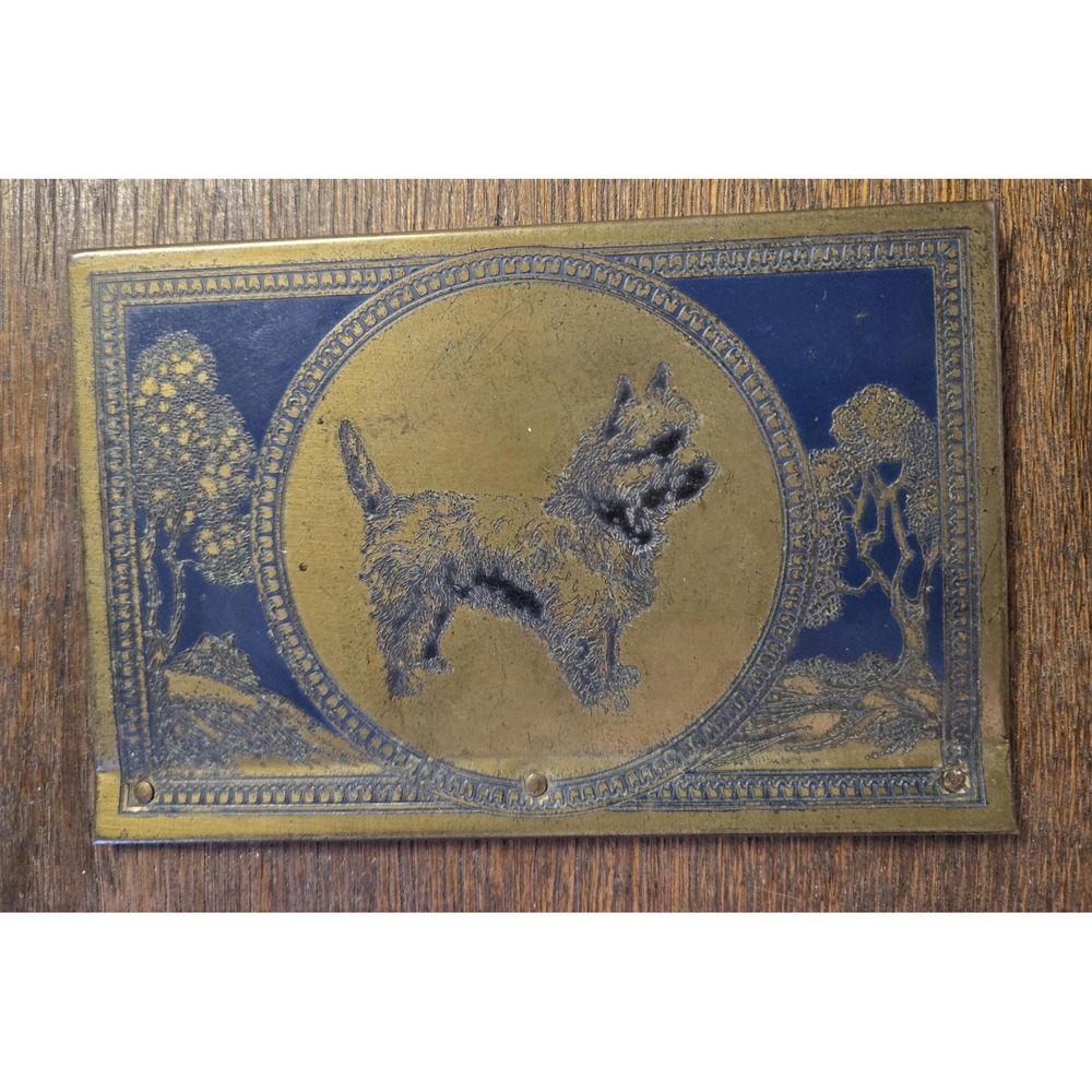 Vintage Scottie Dog Letter Holder, Embossed Metal Pocket,‎ Metal Letters sign - Picture 3 of 6